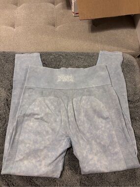 PINK Victoria's Secret Light Blue Tie-Dye Leggings